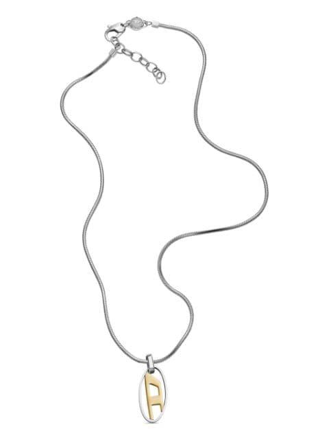 Dx1421 logo-pendant necklace by DIESEL