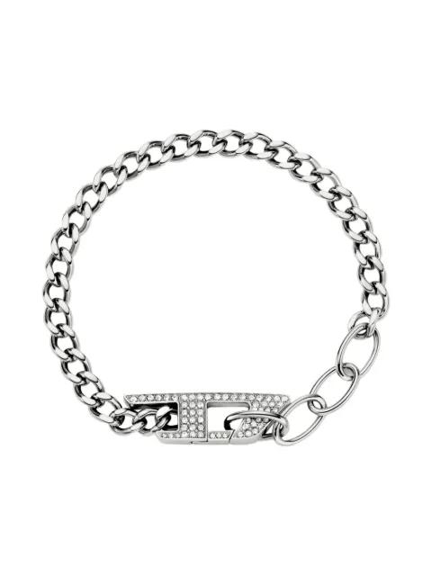 Dx1627040 chain-link pavé bracelet by DIESEL