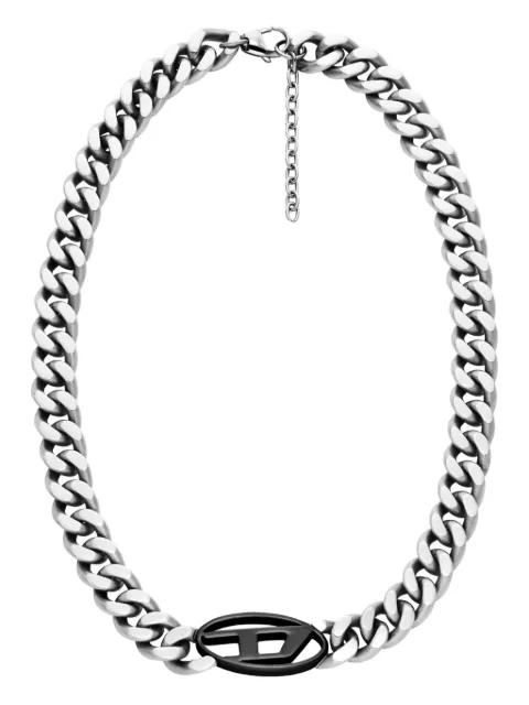 Dx1635931 curb-chain logo necklace by DIESEL