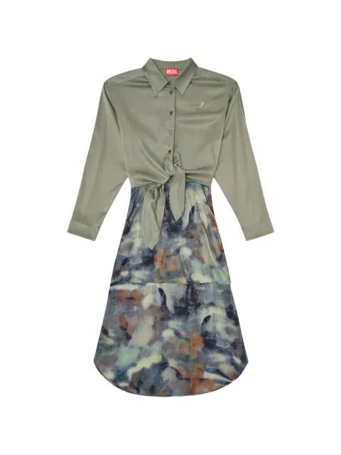 Elta tie-front midi dress by DIESEL