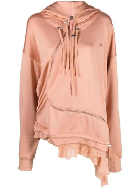 F-Banazip asymmetric hoodie by DIESEL