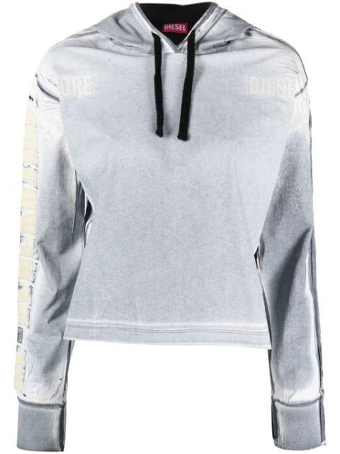 F-Carlye logo-embroidered cotton hoodie by DIESEL