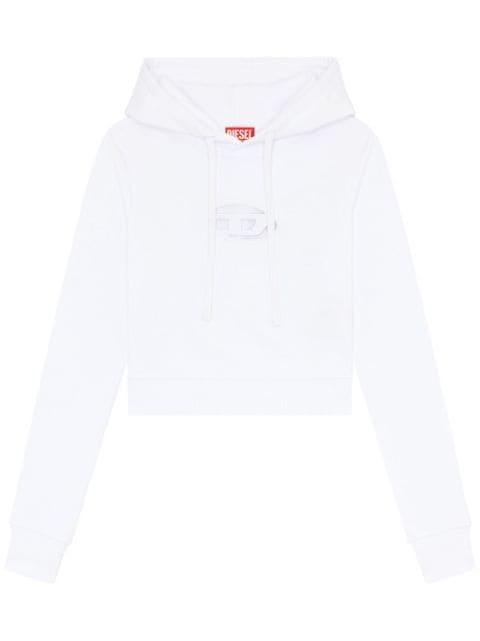 F-Slimmy logo-plaque hoodie by DIESEL