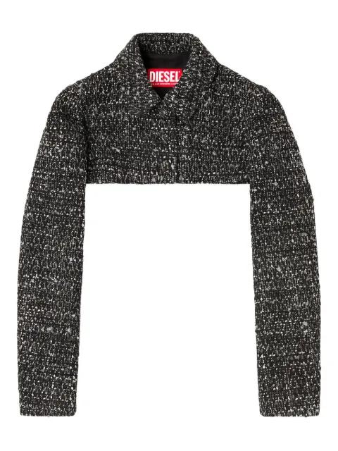 G-Anne tweed-texture cropped jacket by DIESEL