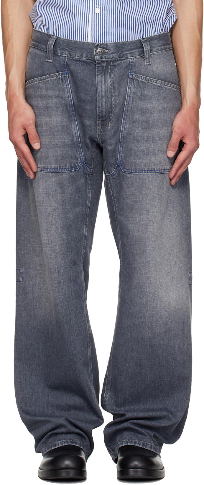 Gray Relaxed D-Zeta Jeans by DIESEL