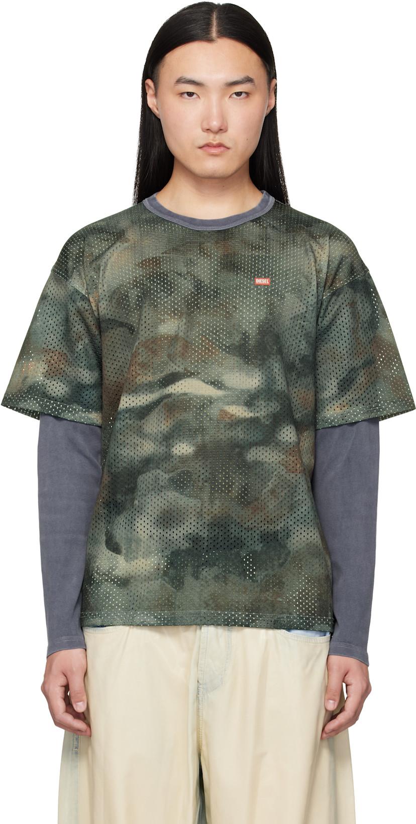 Gray T-Mesh-Boxt-LS T-shirt by DIESEL
