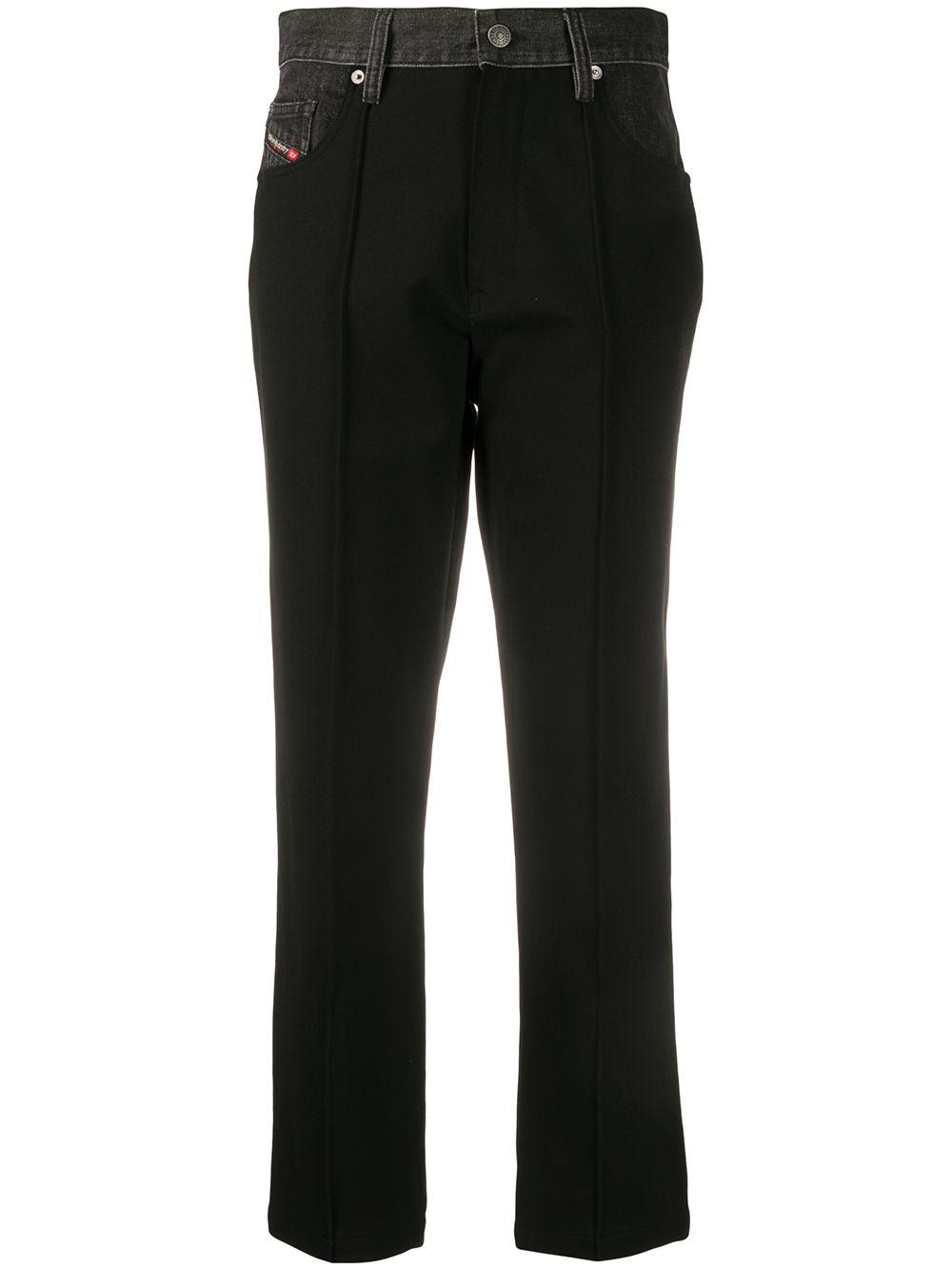 Hybrid Milano-Knit cropped jeans by DIESEL