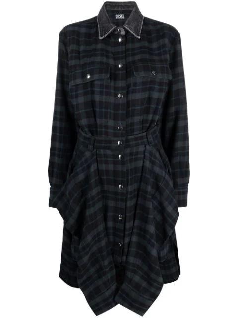 Janice checked shirt dress by DIESEL