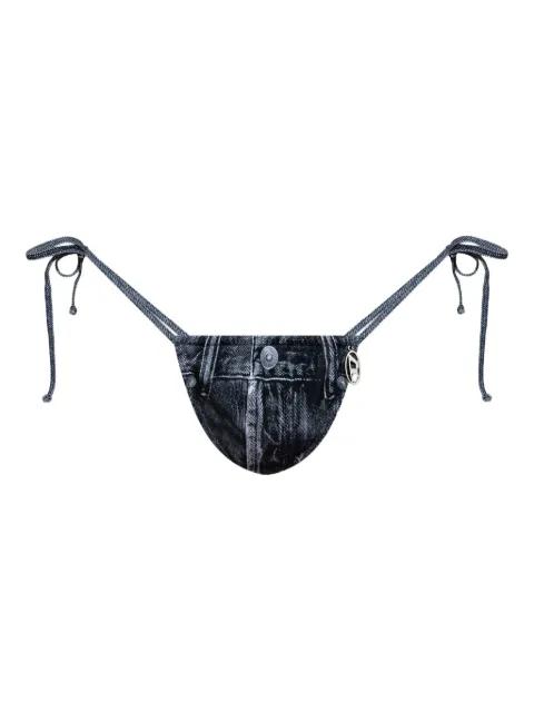 Jodie denim-print triangle bikini by DIESEL