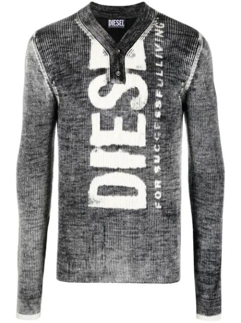 K-Atullus long-sleeved ribbed T-shirt by DIESEL