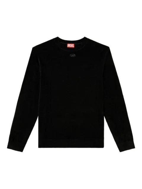K-Cevro round-neck Oval D logo plaque sweater by DIESEL