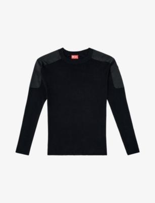 K-Martin Contrast-Panel Cotton-Knit Jumper by DIESEL