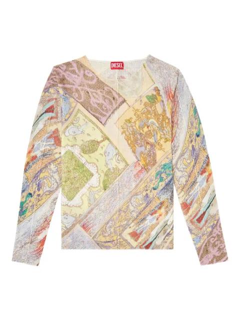 K-Renton printed long-sleeve top by DIESEL