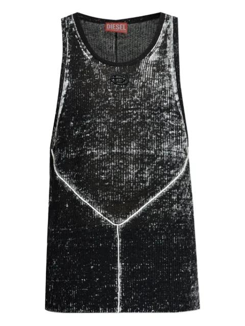 K-Rick embroidered-detail linen top by DIESEL