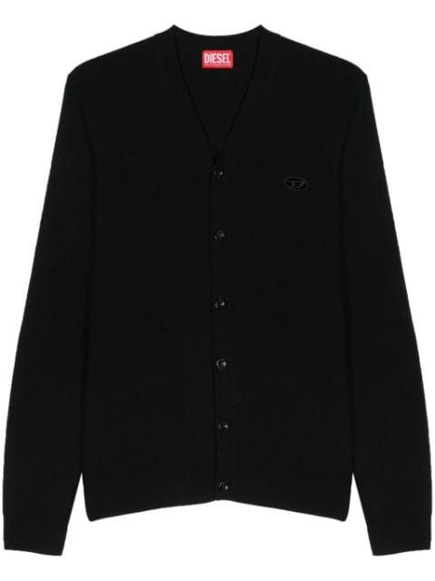K-Zannis embroidered logo cardigan by DIESEL
