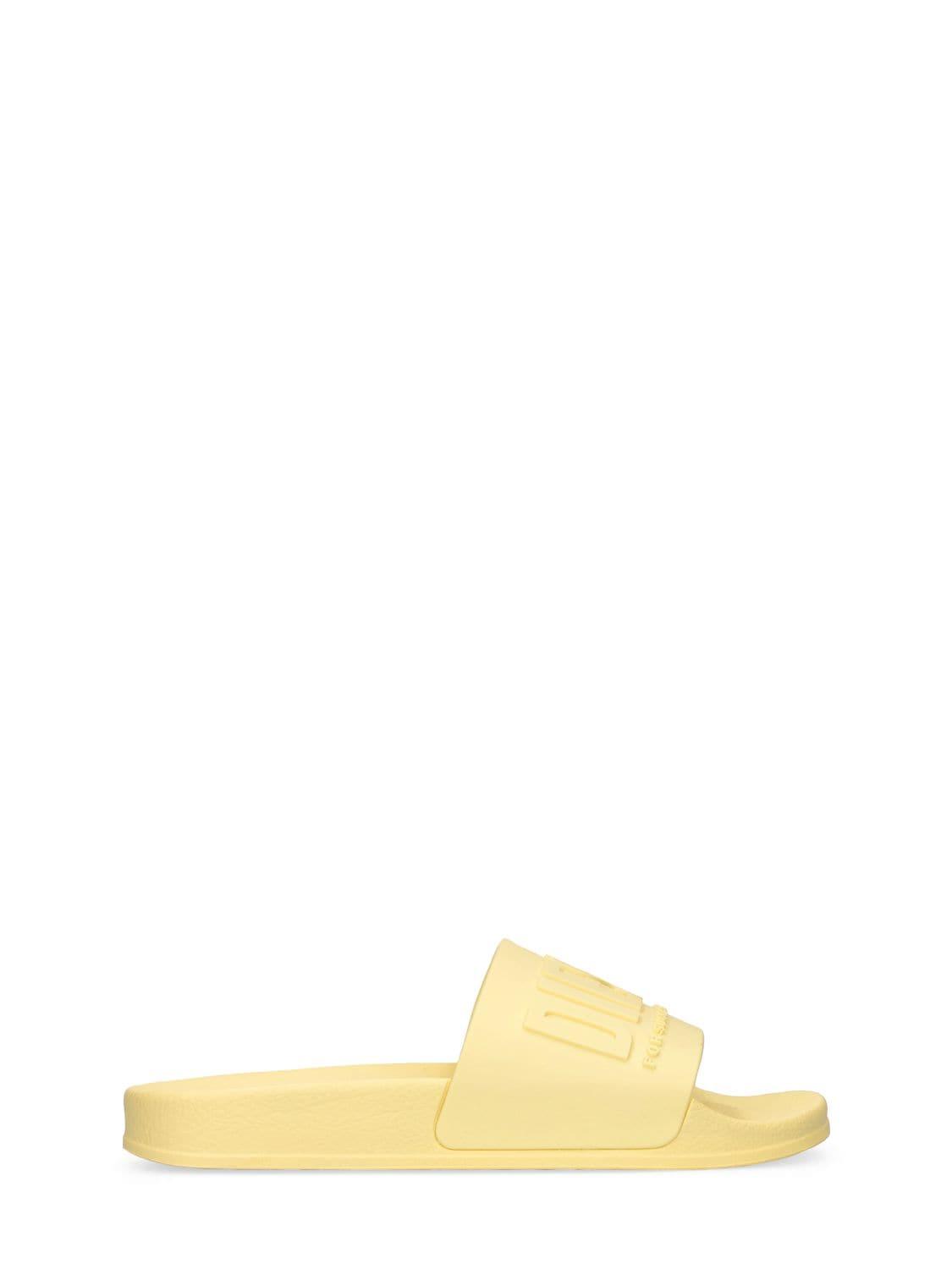 Logo Rubber Slide Sandals by DIESEL KIDS