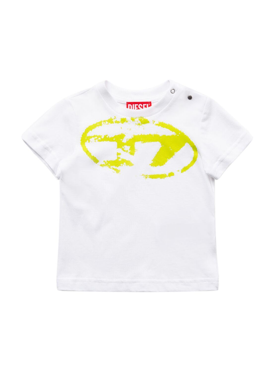 Printed Cotton Jersey T-shirt by DIESEL KIDS