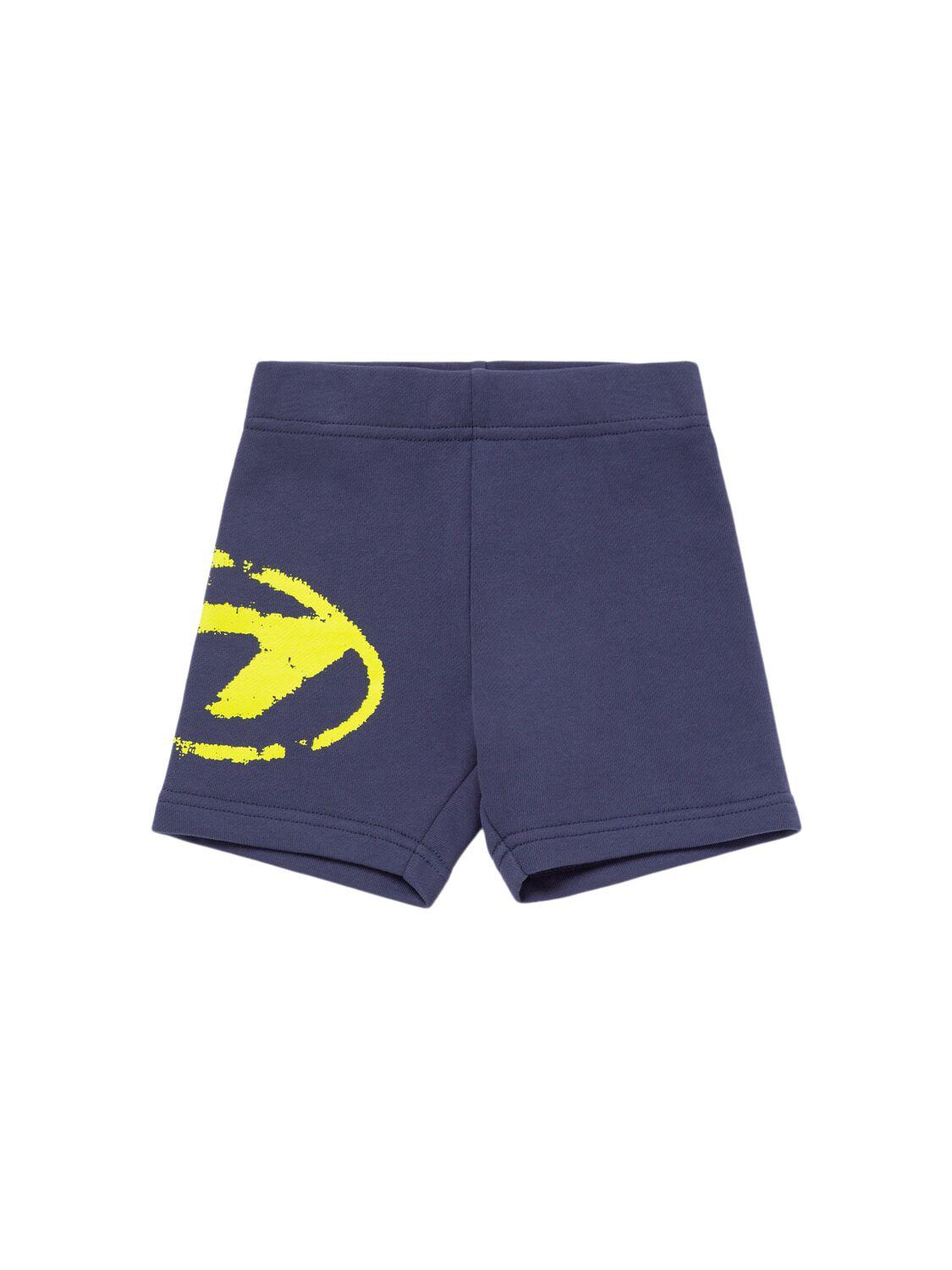 Printed Cotton Sweat Shorts by DIESEL KIDS