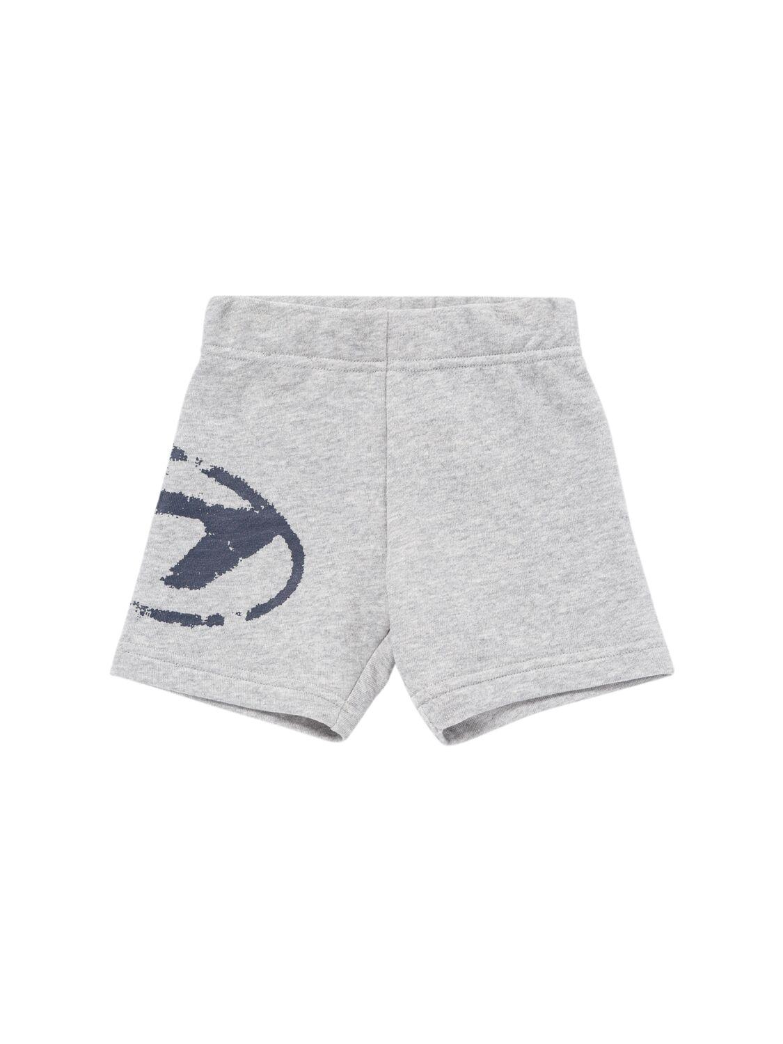 Printed Cotton Sweat Shorts by DIESEL KIDS