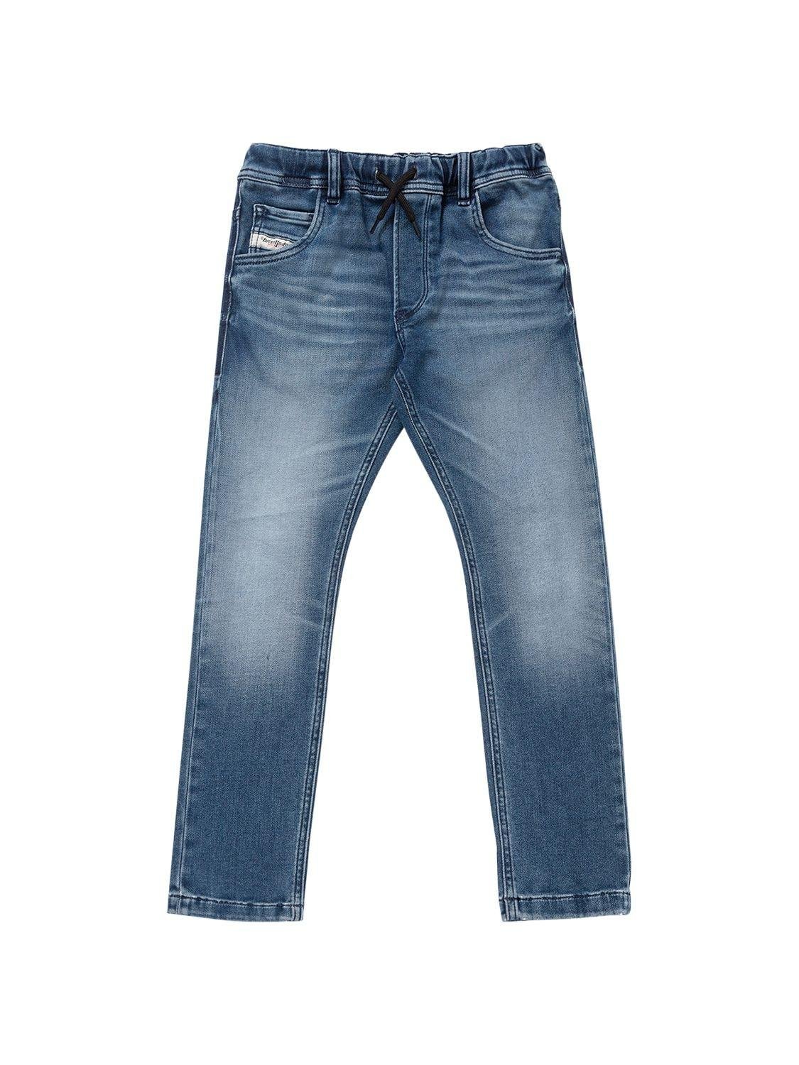 Stretch Cotton Denim Jeans by DIESEL KIDS