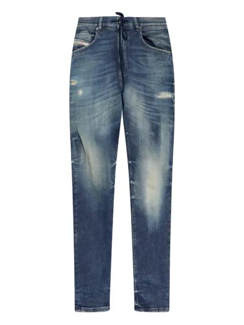 Krooley drawstring-waist distressed jeans by DIESEL