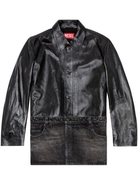 L-Bretch leather jacket by DIESEL