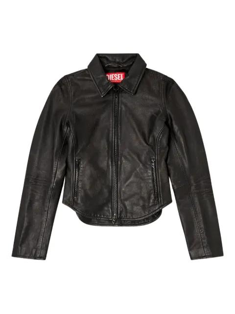 L-Egrad zip-front shearling jacket by DIESEL