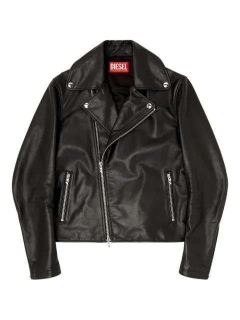 L-Eo-Wrd leather jacket by DIESEL