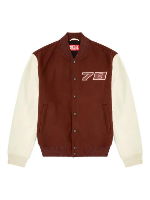 L-Kopf wool-blend varsity jacket by DIESEL