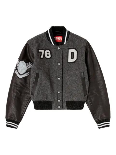 L-Real patch-detail bomber jacket by DIESEL
