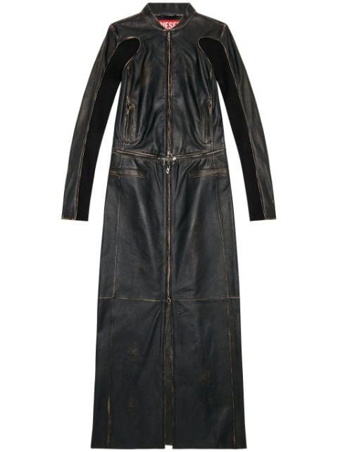 L-Tot leather maxi dress by DIESEL