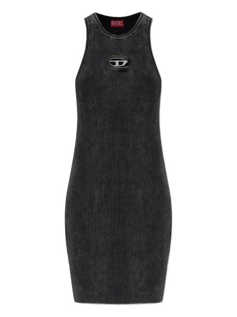 M-Anchorage logo-plaque ribbed mini dress by DIESEL