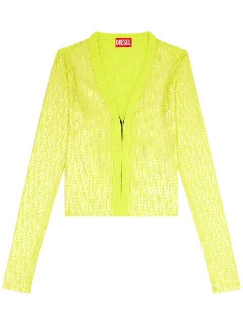 M-Gria monogram-print cardigan by DIESEL