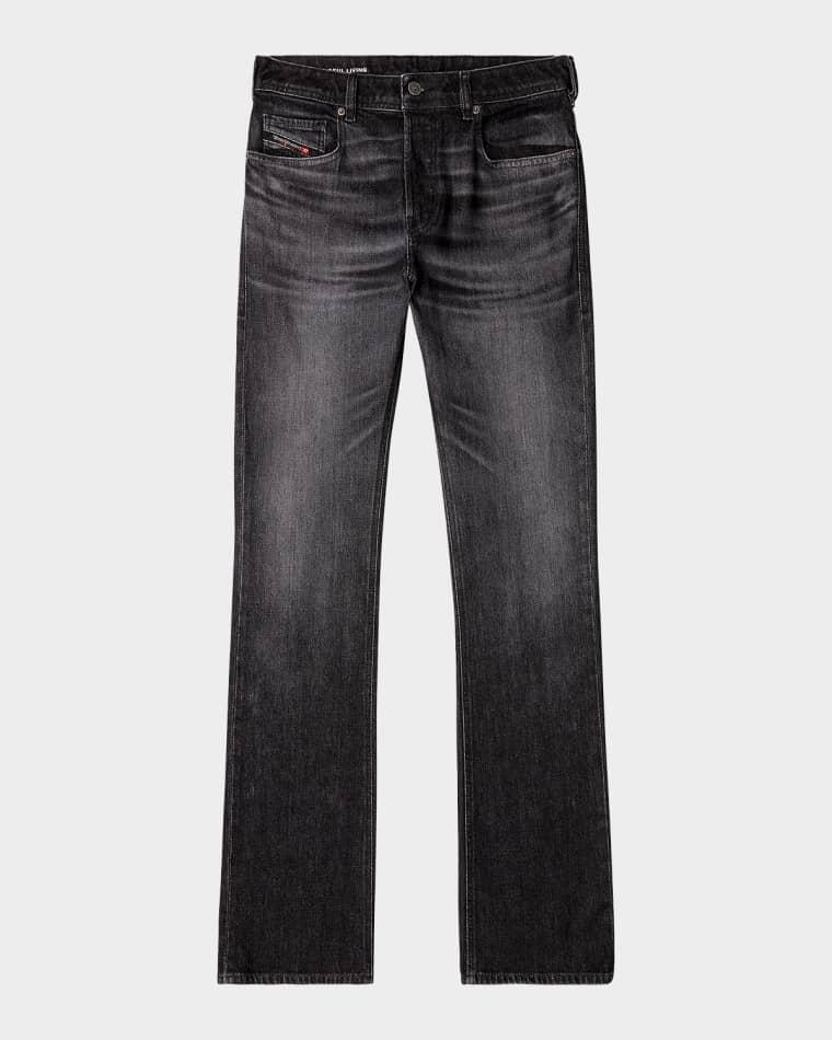 Men's D-2007 Straight-Leg Black Denim Jeans by DIESEL