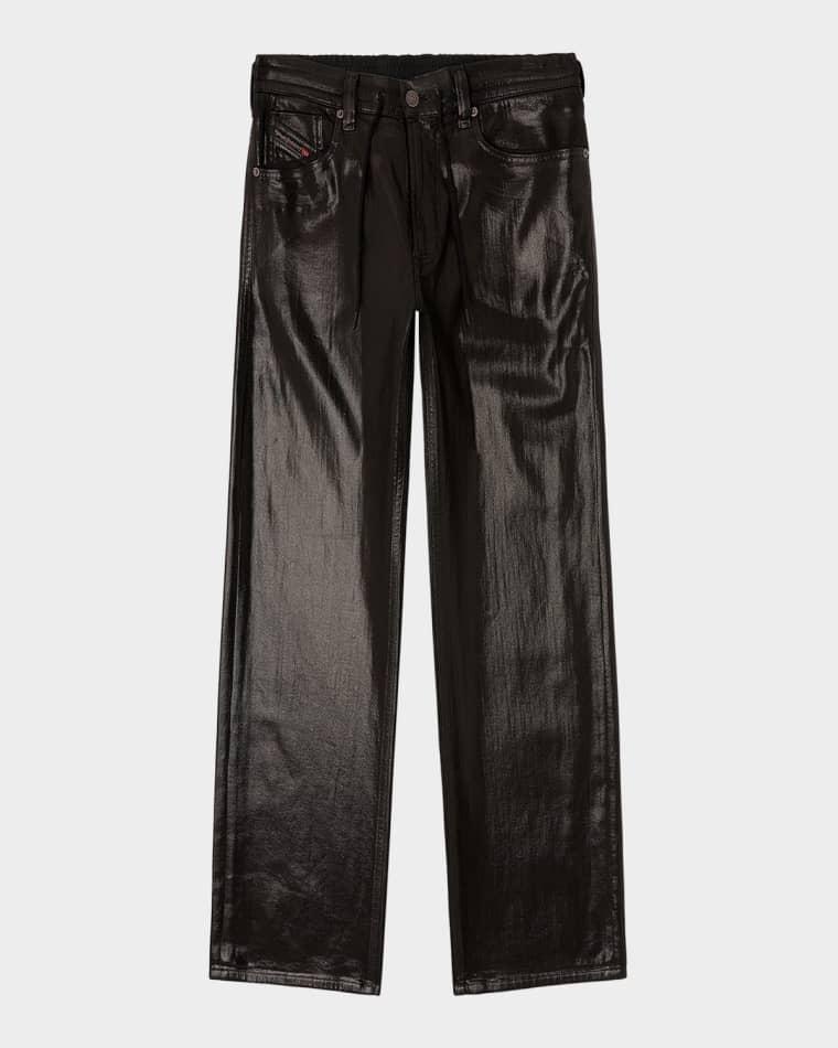 Men's D-2080 d-reel Coated Straight-Leg Pants by DIESEL