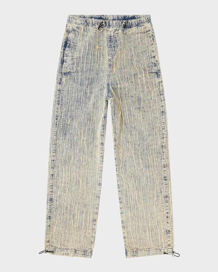 Men's D-Martial Relaxed-Fit Jacquard Denim Jeans by DIESEL
