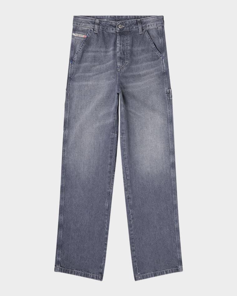 Men's D-d-livery-w l32 Grey-Wash Carpenter Pants by DIESEL