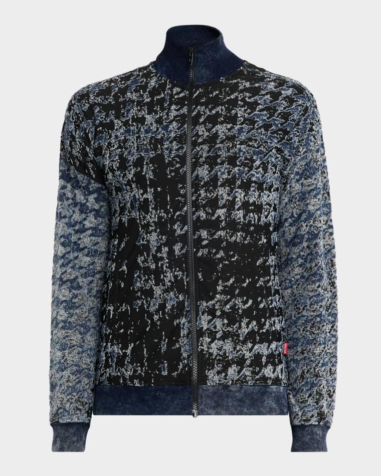 Men's Houndstooth Jersey Jacket by DIESEL