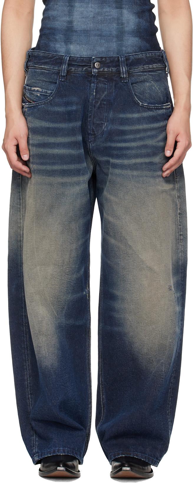 Navy Regular Waist 1997 D-Enim-M Relaxed Jeans by DIESEL