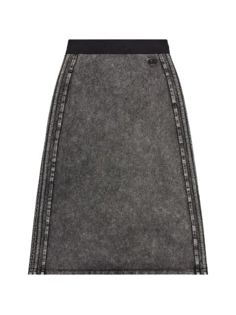 O-Ermy side stripe straight midi skirt by DIESEL