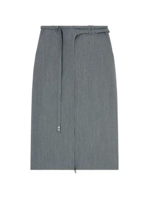 O-Rice front-zip midi skirt by DIESEL