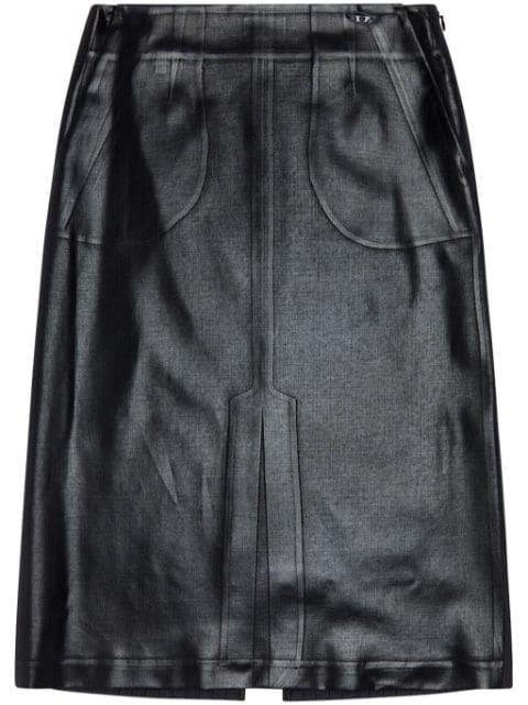 O-Rion faux-leather midi skirt by DIESEL