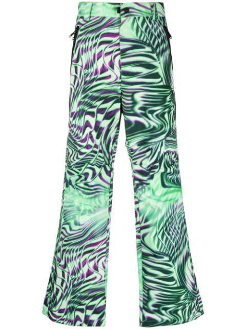 Optical-print canvas trousers by DIESEL