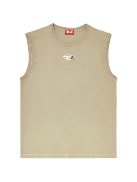 Oval-D cotton tank top by DIESEL