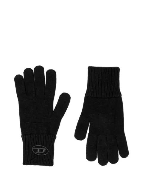 Oval D logo-embroidered gloves by DIESEL