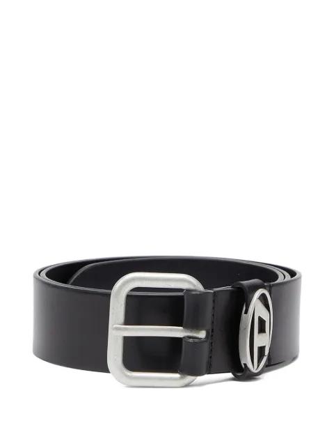 Oval-D logo leather belt by DIESEL