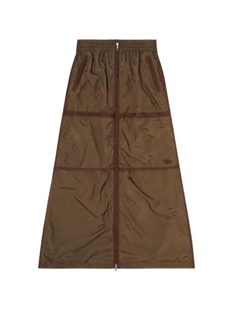 Oval D zip-front skirt by DIESEL