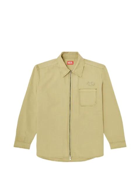 Oval D zip-up shirt by DIESEL