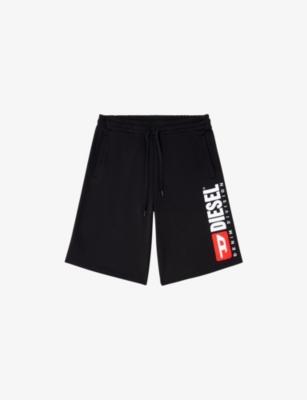 P-Crow-Div Regular-Fit Cotton-Jersey Shorts by DIESEL
