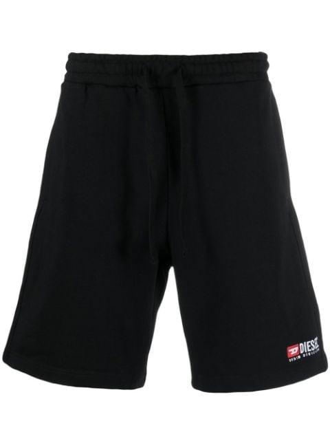 P-Crown-Div logo-embroidered track shorts by DIESEL